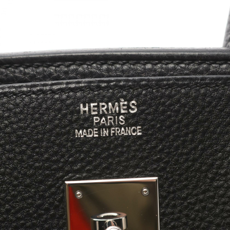愛馬仕 Birkin 35 手提包，Togo 皮革，黑色，二手，女士，帶五金配件-3