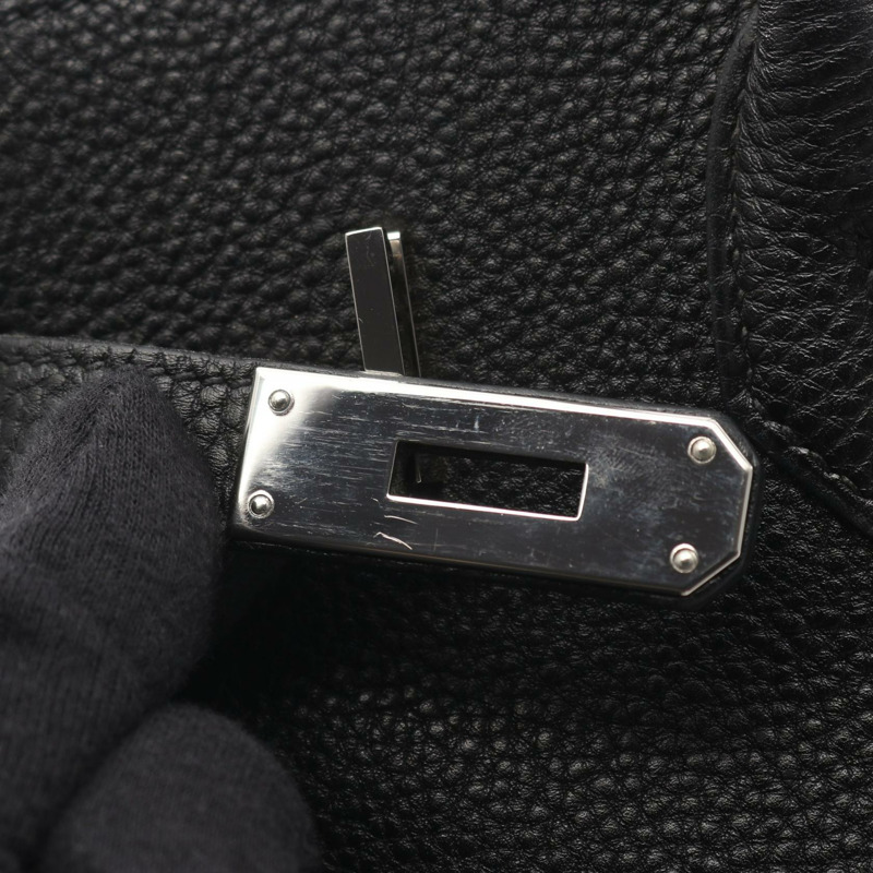 愛馬仕 Birkin 35 手提包，Togo 皮革，黑色，二手，女士，帶五金配件-6