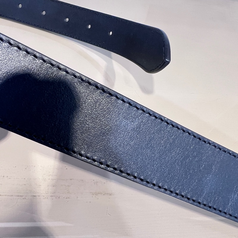 Gucci 黑牛皮Marmont金釦皮帶-3