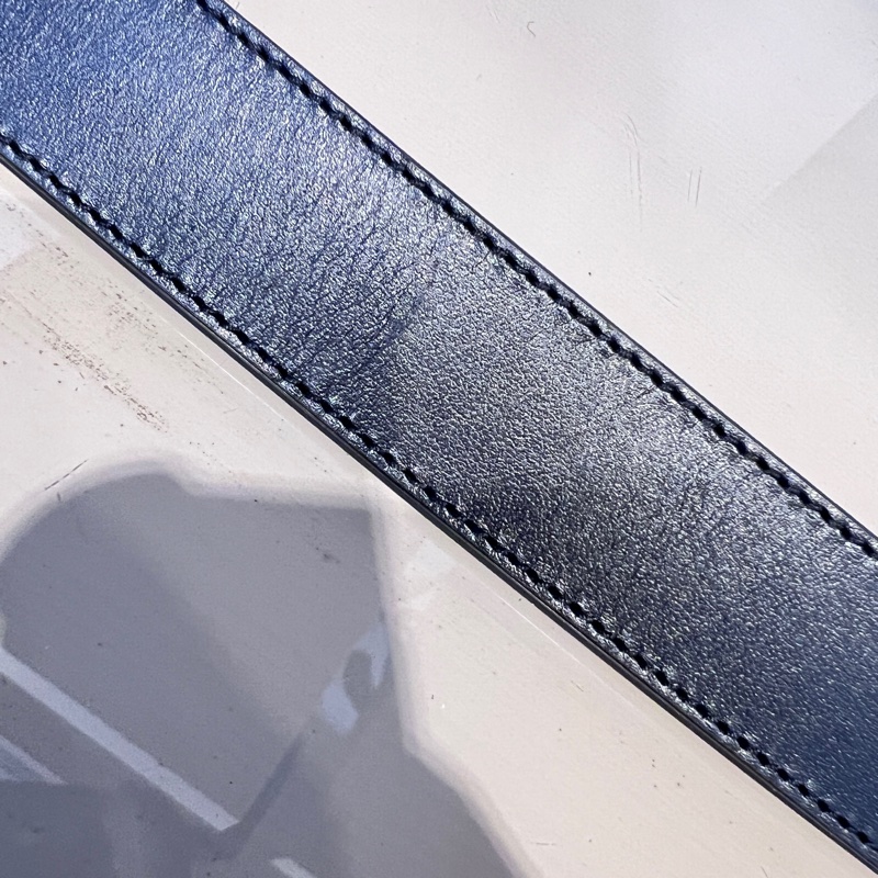 Gucci 黑牛皮Marmont金釦皮帶-7