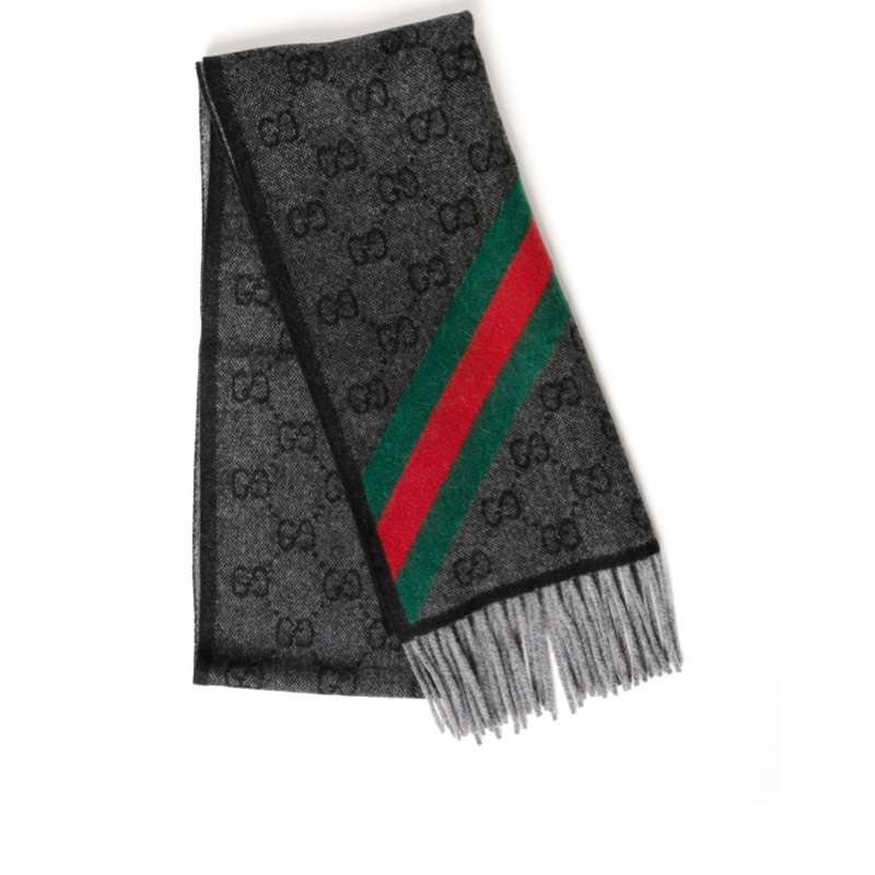 Gucci 男女同款 羊毛流蘇圍巾均碼碼190cm*37cm-0