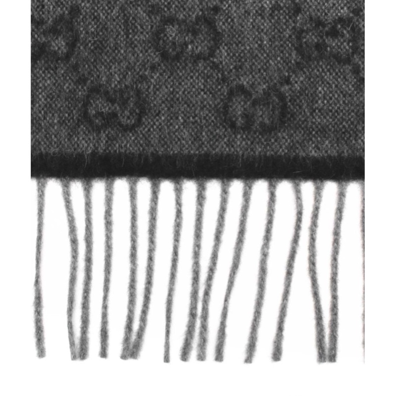 Gucci 男女同款 羊毛流蘇圍巾均碼碼190cm*37cm-1