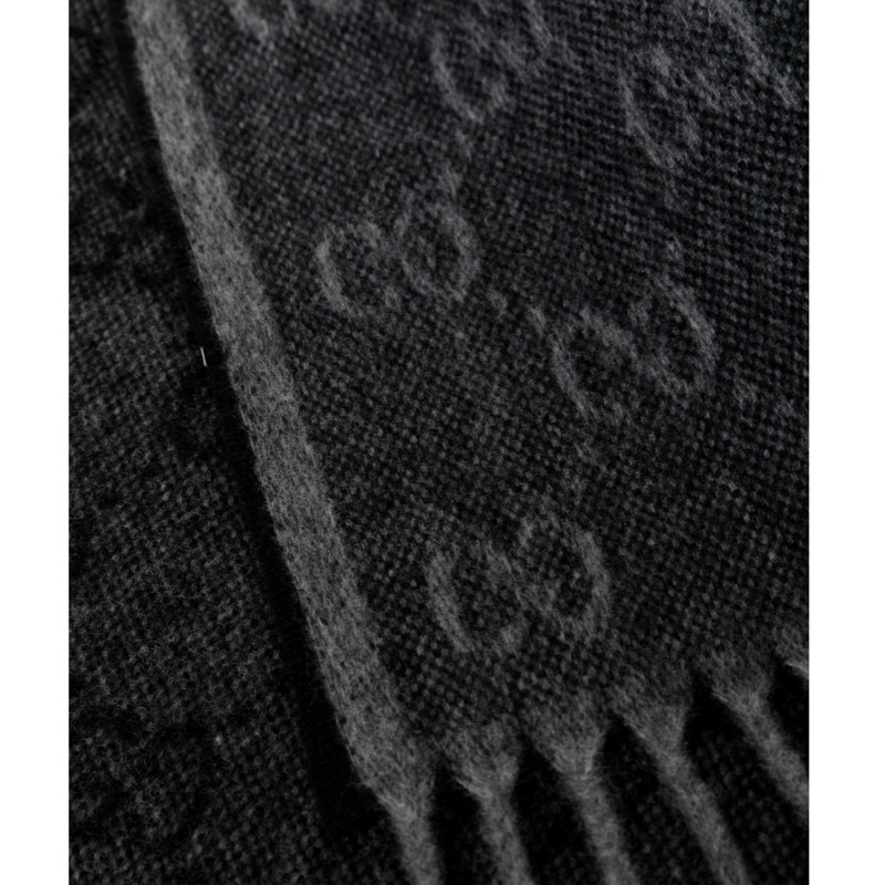 Gucci 男女同款 羊毛流蘇圍巾均碼碼190cm*37cm-2