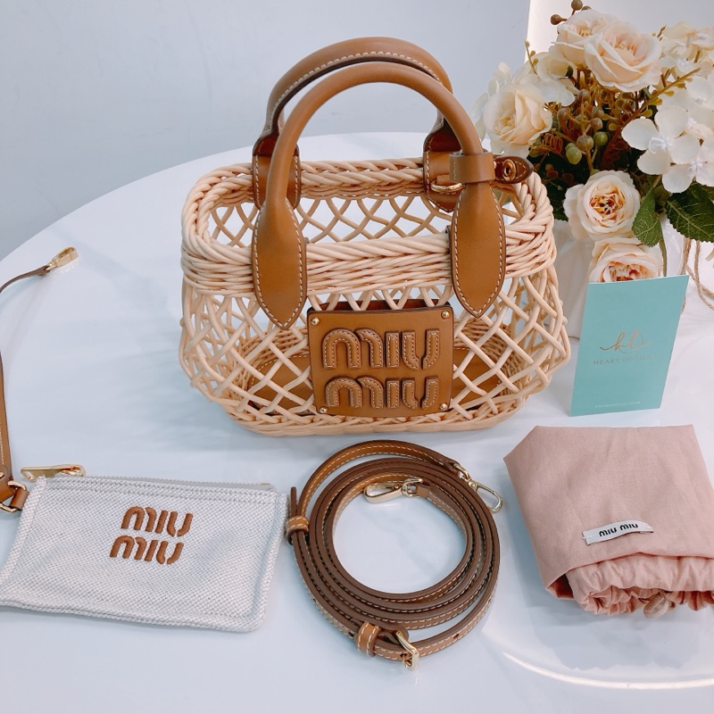 MS0527 MIU MIU 藤籃兩用包包WOVEN BASKET HANDBAG-9