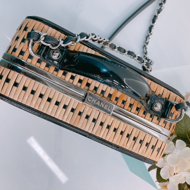 MS0528 CHANEL 香奈兒中號藤籃化妝兩用包包CC FILIGREE VANITY CASE MEDIUM RATTAN WICKER NATURAL-9