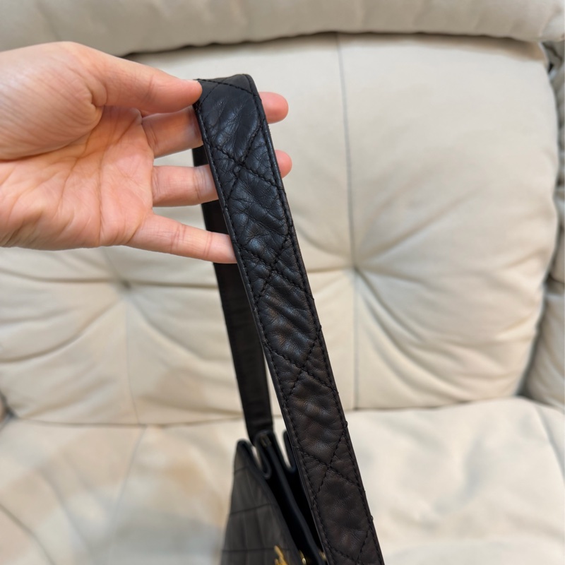 Chanel 香奈兒 雙子星 Kelly Shoulder 單肩 黑金 羊皮-3