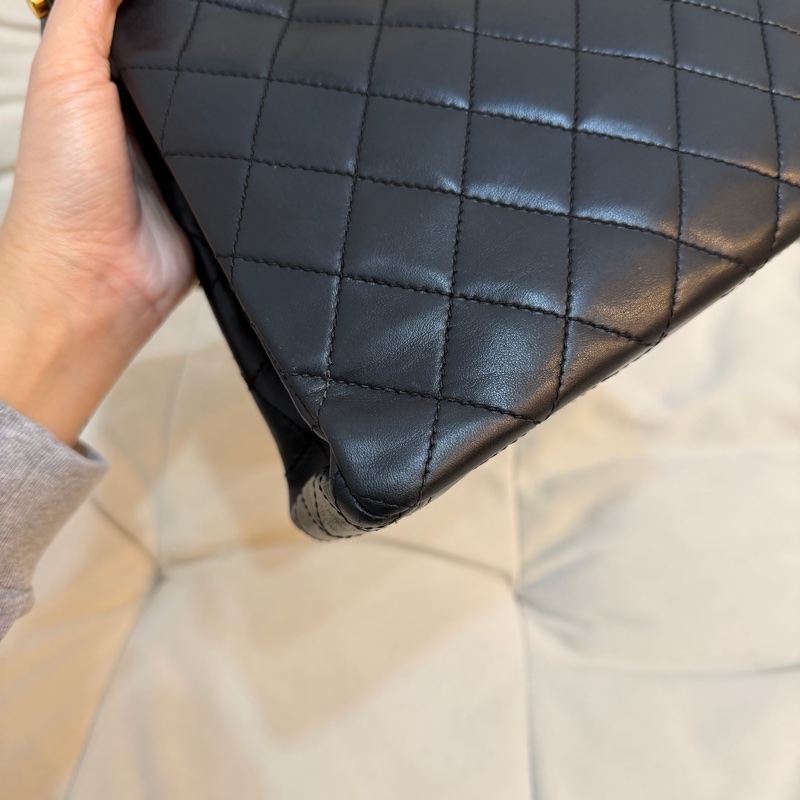 Chanel 香奈兒 雙子星 Kelly Shoulder 單肩 黑金 羊皮-7