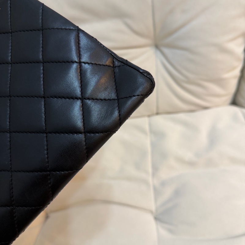 Chanel 香奈兒 雙子星 Kelly Shoulder 單肩 黑金 羊皮-8