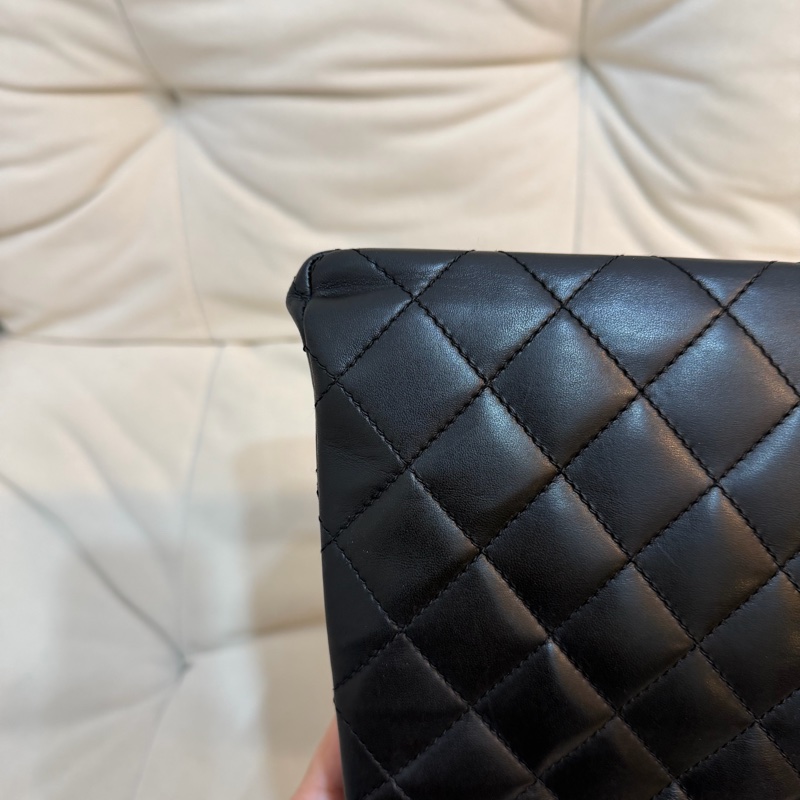 Chanel 香奈兒 雙子星 Kelly Shoulder 單肩 黑金 羊皮-9