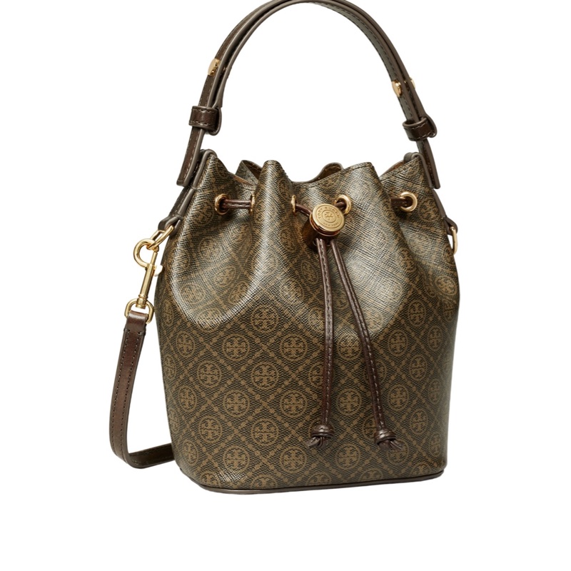 Tory Burch 女士 T Monogram 迷你水桶包均碼碼14cm*9.2cm*18cm-0