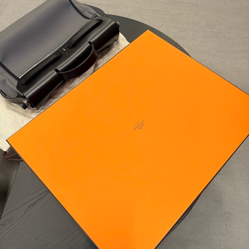 「近全新」2025入,愛馬仕herbag39石板灰-3