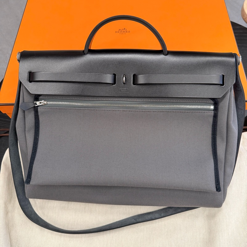 「近全新」2025入,愛馬仕herbag39石板灰-6