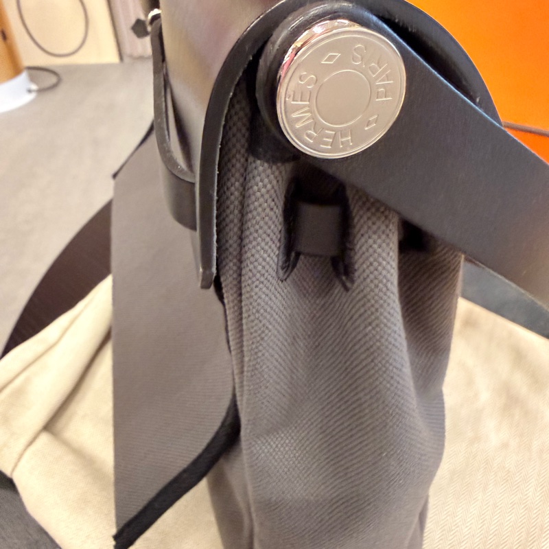 「近全新」2025入,愛馬仕herbag39石板灰-11