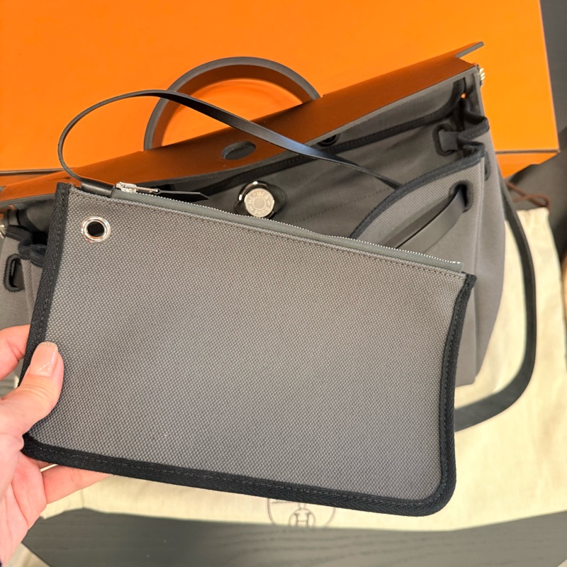 「近全新」2025入,愛馬仕herbag39石板灰-15