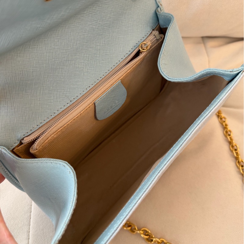 Old Gucci 嬰兒藍色 baby blue 竹子 bamboo 斜挎包 斜揹包-6