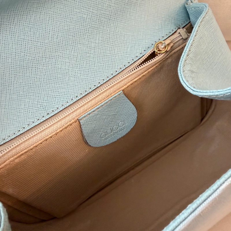 Old Gucci 嬰兒藍色 baby blue 竹子 bamboo 斜挎包 斜揹包-7