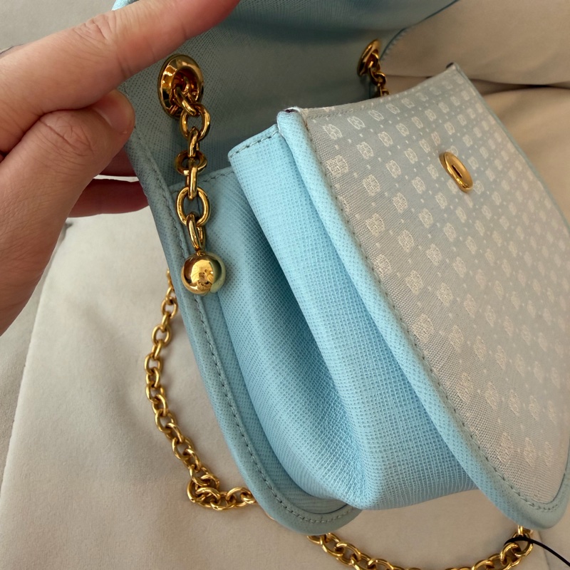 Old Gucci 嬰兒藍色 baby blue 竹子 bamboo 斜挎包 斜揹包-8