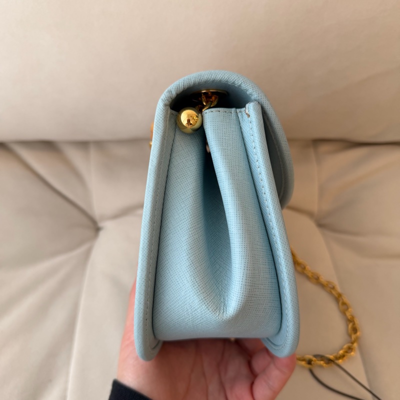 Old Gucci 嬰兒藍色 baby blue 竹子 bamboo 斜挎包 斜揹包-12