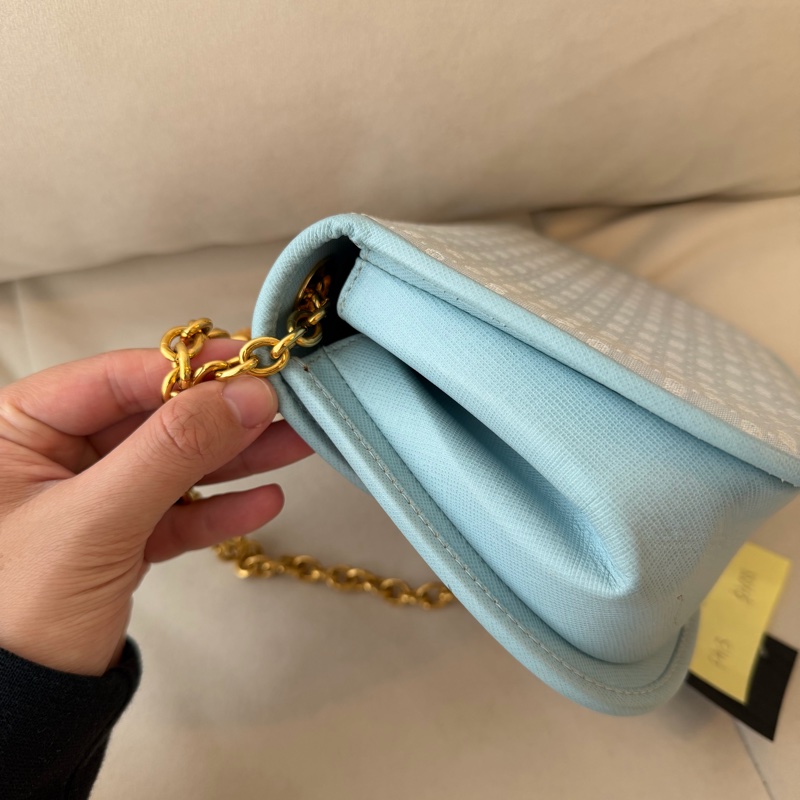 Old Gucci 嬰兒藍色 baby blue 竹子 bamboo 斜挎包 斜揹包-14