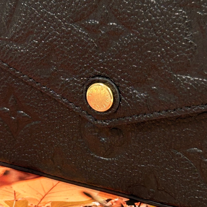 Louis Vuitton LV Felicie Pochette 黑壓紋三合一鏈條包 晶片款-19