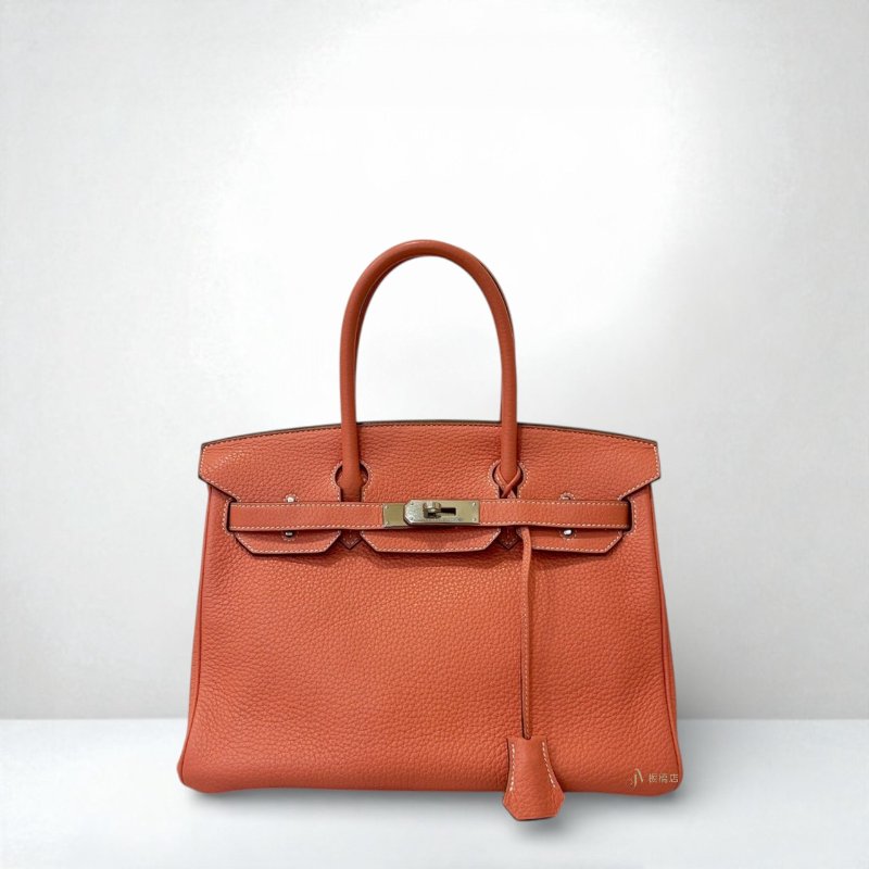 HERMES包包 I5火烈鳥粉色Togo銀釦柏金30cm-0