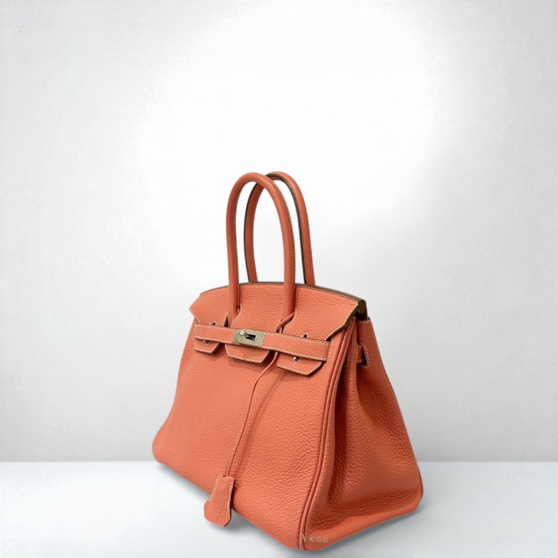 HERMES包包 I5火烈鳥粉色Togo銀釦柏金30cm-1