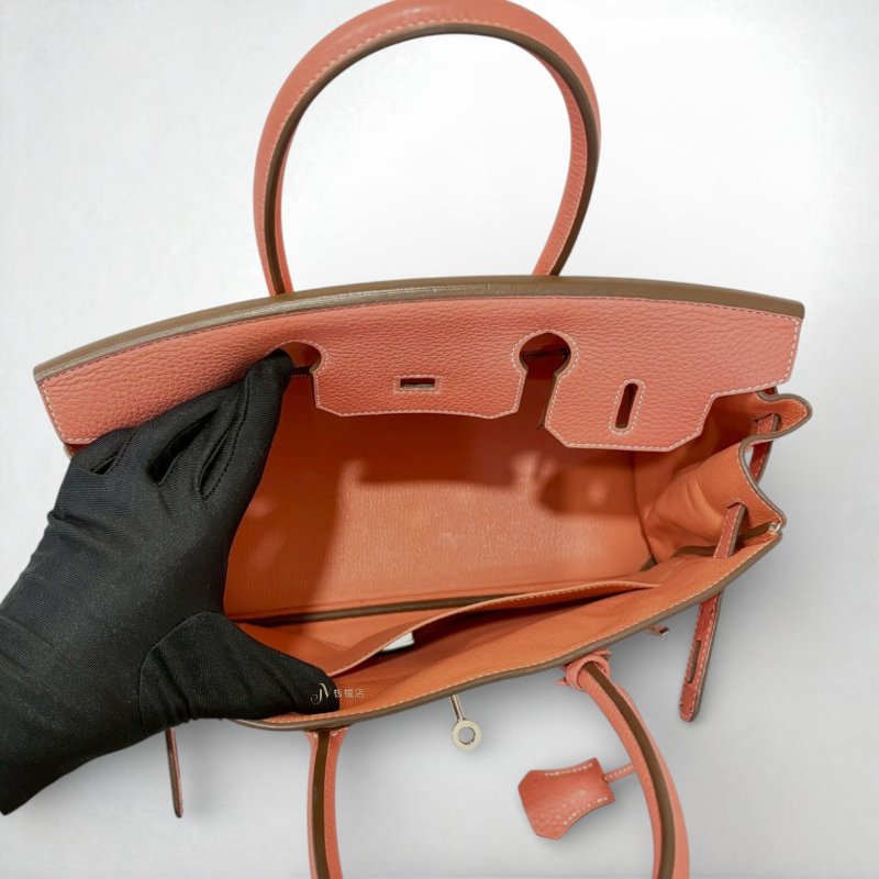 HERMES包包 I5火烈鳥粉色Togo銀釦柏金30cm-5