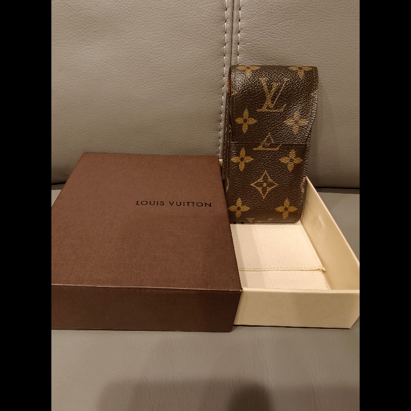 日本帶回中古LV老花煙盒,使用狀況良好,絕版品-1