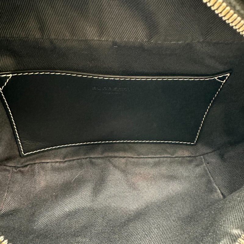 【美收精品】BURBERRY 黑色花紋腰包 C-148【隔月月中將轉賣至日本 上架期限30天】-11