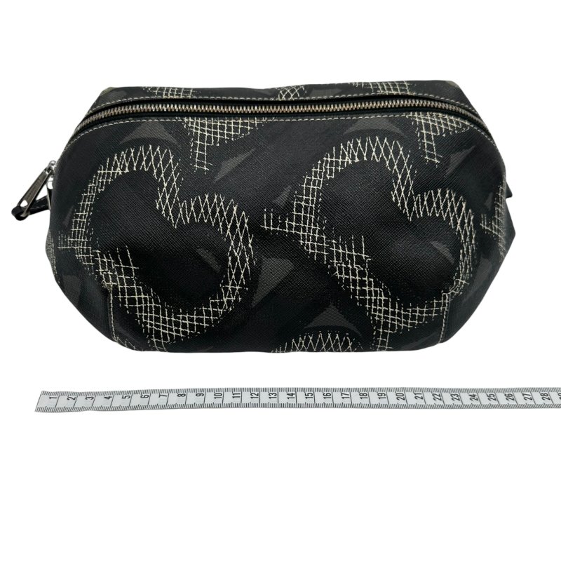 【美收精品】BURBERRY 黑色花紋腰包 C-148【隔月月中將轉賣至日本 上架期限30天】-14