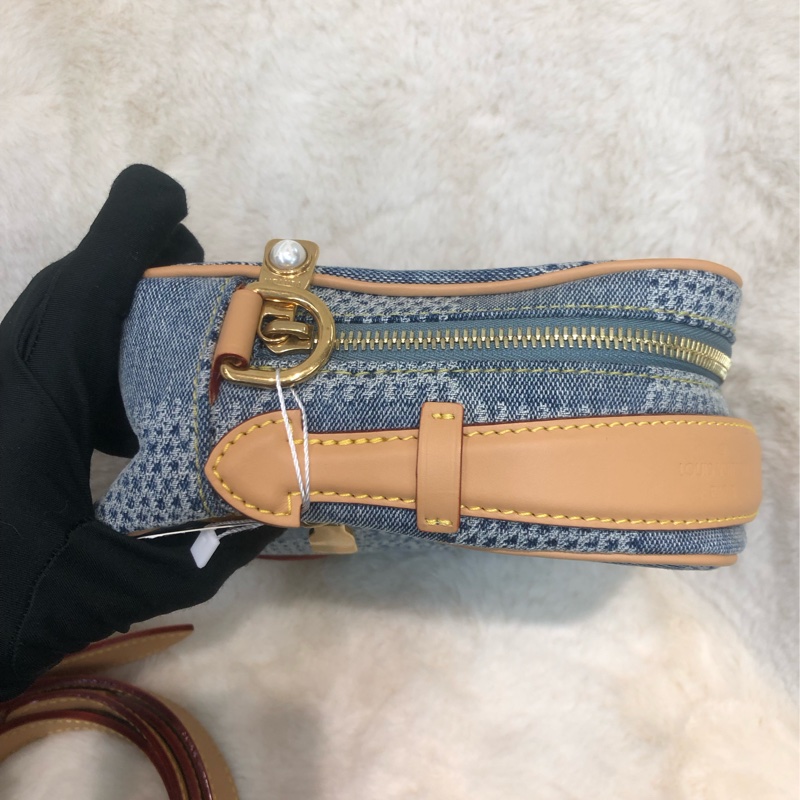 LV 牛仔棋盤格日字袋斜版 丹寜 男/女 XC197-4