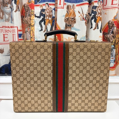 Gucci 手提行李箱 公事包 GG logo 收藏品