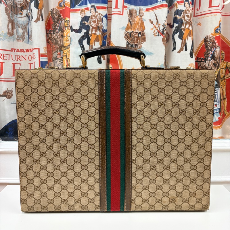 Gucci 手提行李箱 公事包 GG logo 收藏品-2