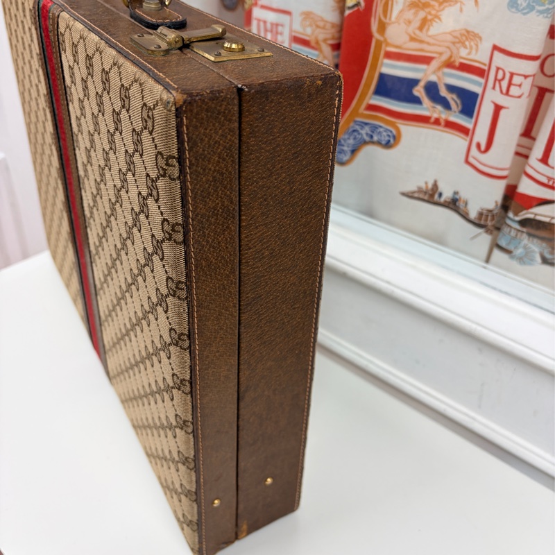 Gucci 手提行李箱 公事包 GG logo 收藏品-10