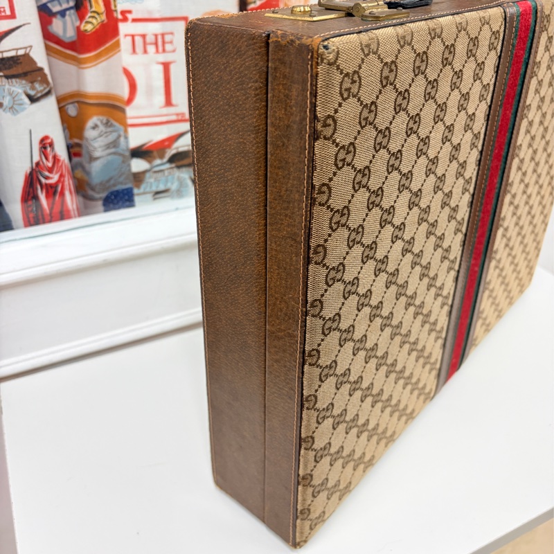 Gucci 手提行李箱 公事包 GG logo 收藏品-11