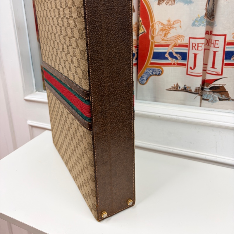 Gucci 手提行李箱 公事包 GG logo 收藏品-12