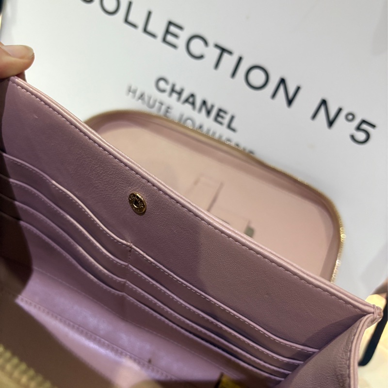 香奈兒 經典超美杏色vanity case 手提化妝包 肩背包雙用-10