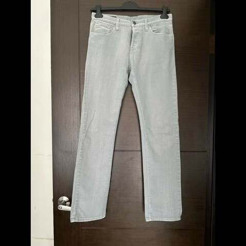 GUCCi精品奢華刷白漸層Skinny牛仔長褲