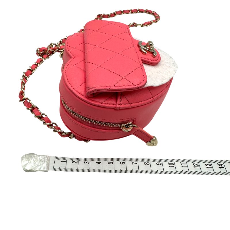 【美收精品】CHANEL 粉色心型小包 C-154【隔月月中將轉賣至日本 上架期限30天】-13