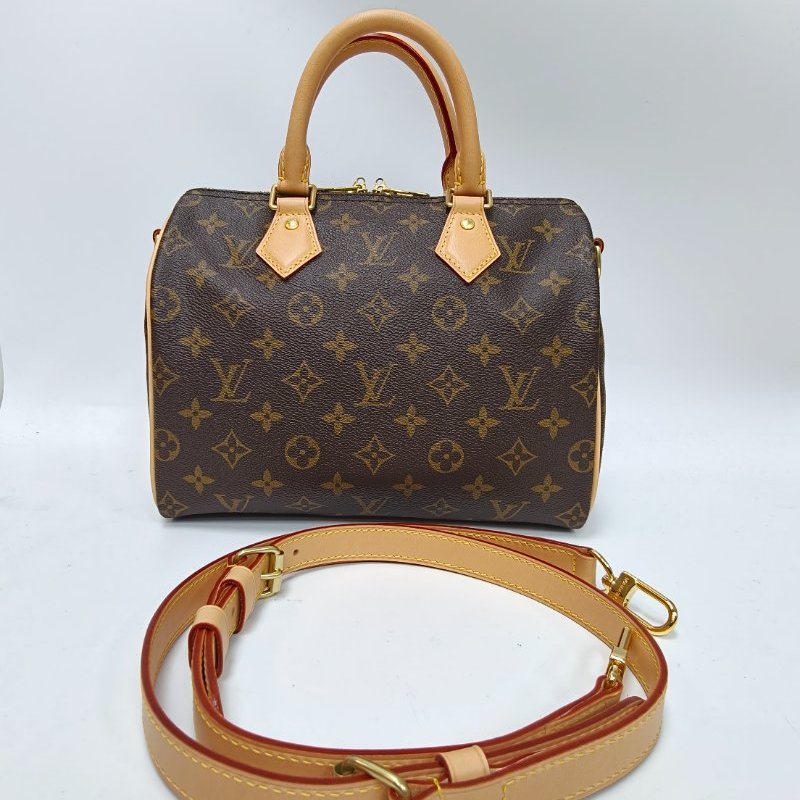 路易威登speedy25老花肩帶款-9