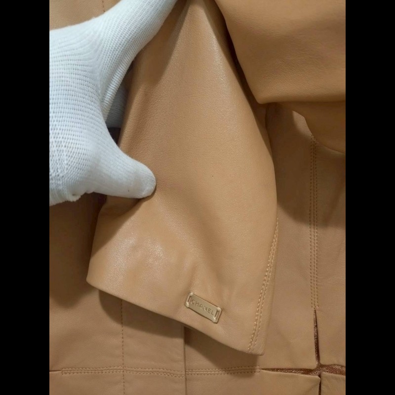Chanel 駝色羊皮外套-7