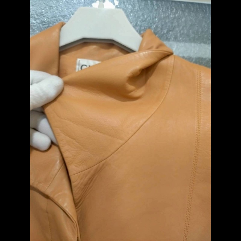 Chanel 駝色羊皮外套-8