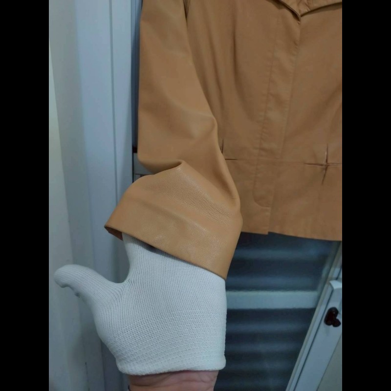 Chanel 駝色羊皮外套-9