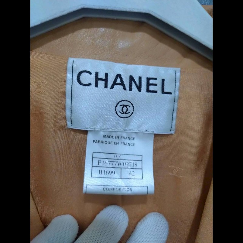 Chanel 駝色羊皮外套-20