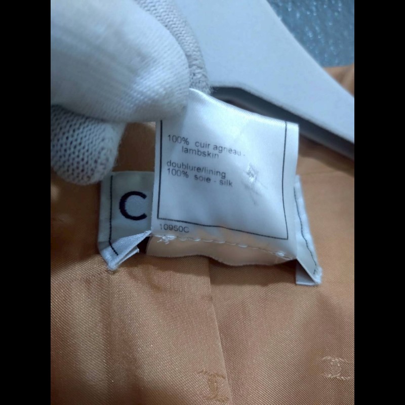 Chanel 駝色羊皮外套-21