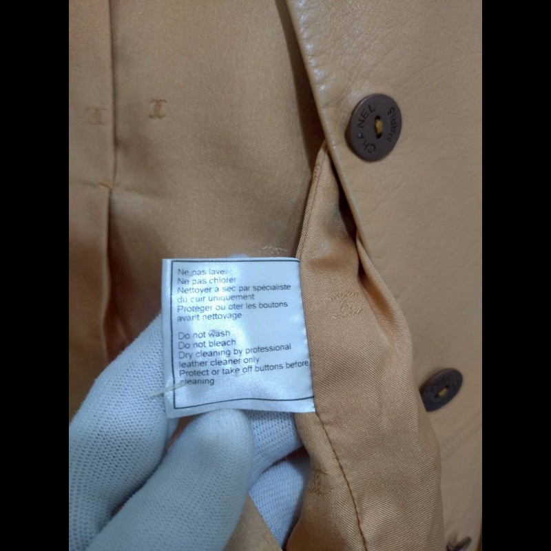 Chanel 駝色羊皮外套-23