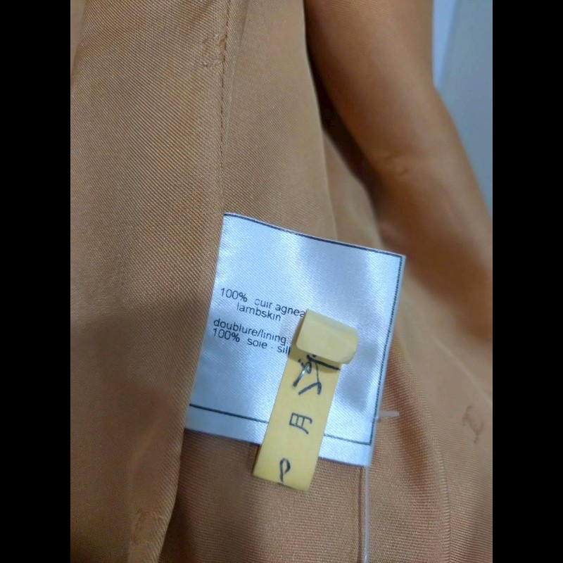 Chanel 駝色羊皮外套-24