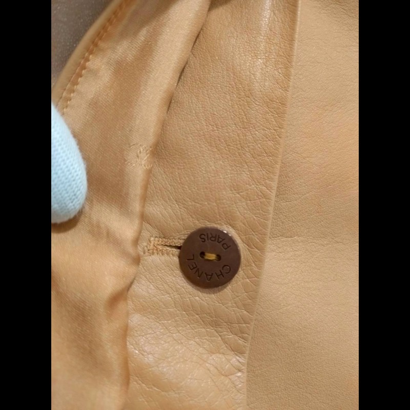 Chanel 駝色羊皮外套-26