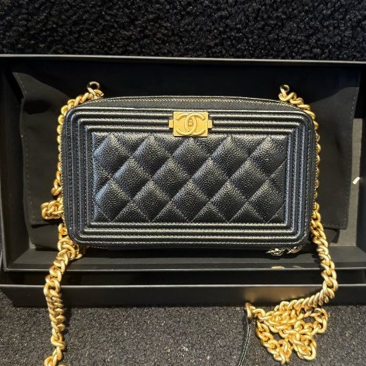 芯片款 香奈兒Leboy WOC黑金-0