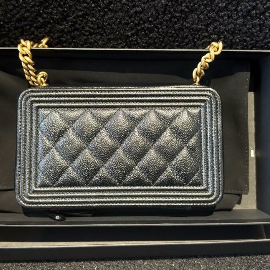 芯片款 香奈兒Leboy WOC黑金-1